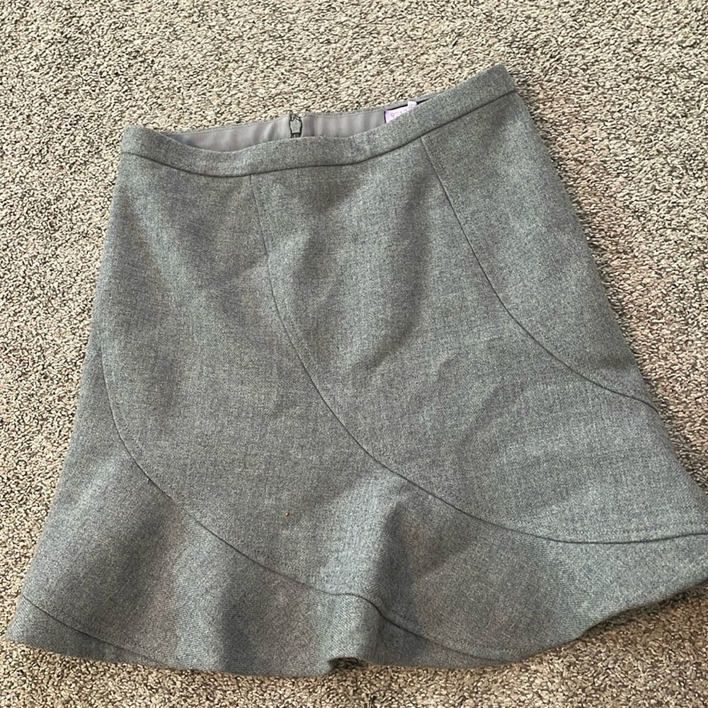 Sz 0 Grey J. Crew Flare Skirt